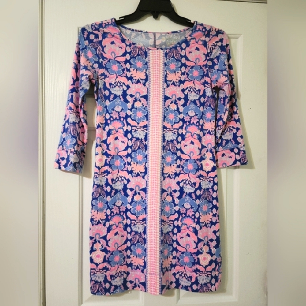 🌸Lilly Pulitzer Beautiful Floral "Marlowe Iris Blue Werk It" Dress🌸